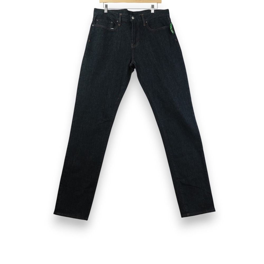 GAP Mens Slim Fit Jeans 34x36 Dark Indigo Stretch Minimalist Classic Essential
